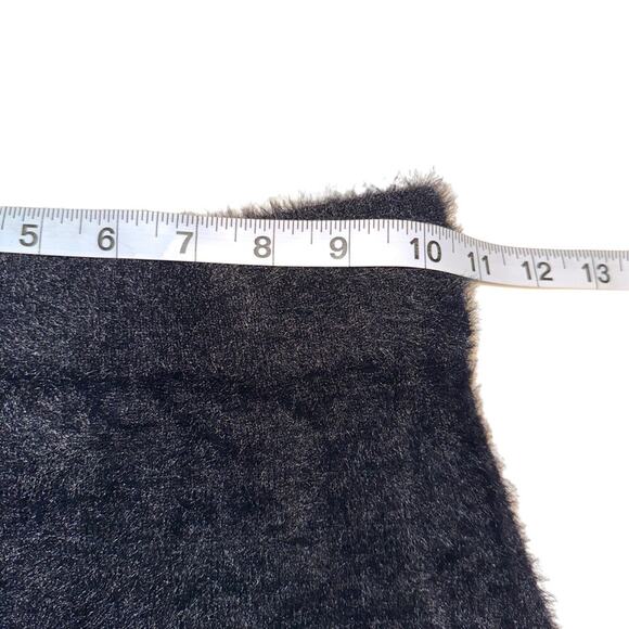NWT GCDS Crystal Logo Brushed Fuzzy Black Mini Skirt MEDIUM - Picture 7 of 9